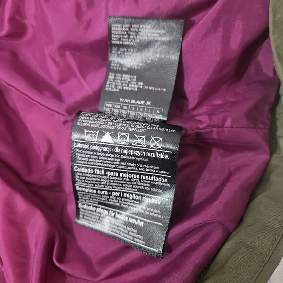 AK BURTON Army Green Ski Coat Jacket Women Sz M Gore Tex Maroon Accents - Picture 10 of 10